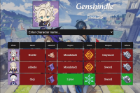 Genshin Impact Characters Game